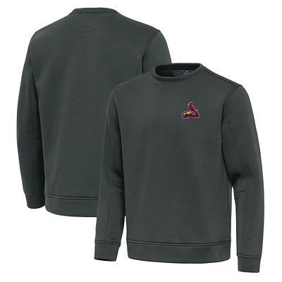 Men's Antigua Pewter St. Louis Cardinals Relevant Lightweight Pullover Sweatshirt
