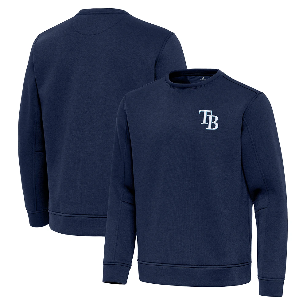 Men's Antigua Navy Tampa Bay Rays Relevant Lightweight Pullover Sweatshirt