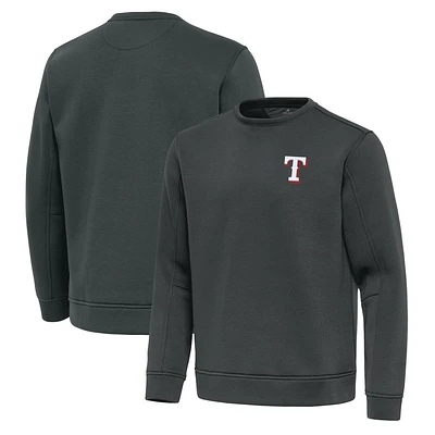 Men's Antigua Pewter Texas Rangers Relevant Lightweight Pullover Sweatshirt
