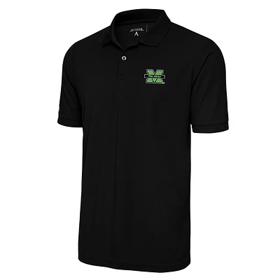 Men's Antigua Black Marshall Thundering Herd Big & Tall Legacy Pique Polo