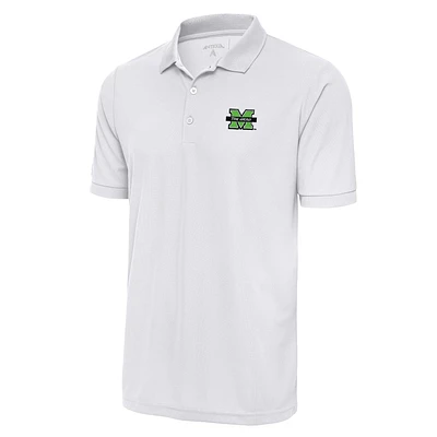 Men's Antigua White Marshall Thundering Herd Big & Tall Legacy Pique Polo