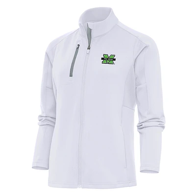Women's Antigua White Marshall Thundering Herd Generation Full-Zip Jacket