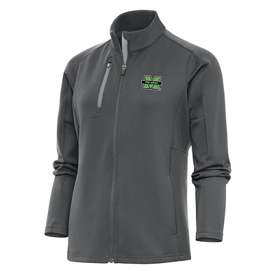 Women's Antigua Pewter Marshall Thundering Herd Generation Full-Zip Jacket