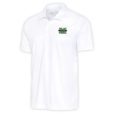 Antigua White Marshall Thundering Herd Big & Tall Tribute Polo