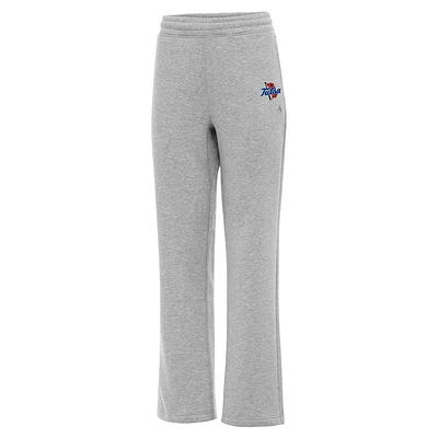 Women's Antigua Heather Gray Tulsa Golden Hurricane Victory Sweatpants