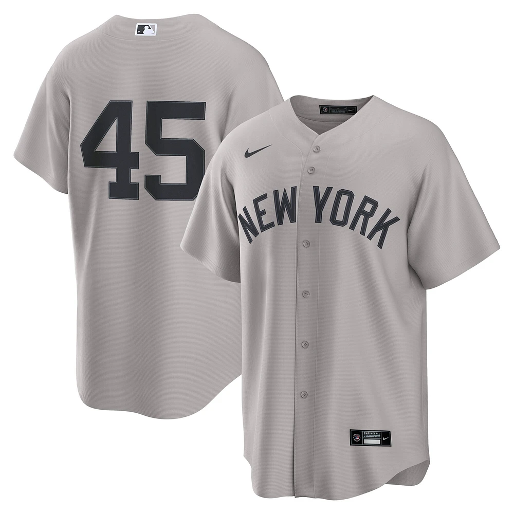 Men's Nike Gerrit Cole Gray New York Yankees Road Replica Jersey
