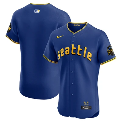Men's Nike Royal Seattle Mariners City Connect Elite Jersey