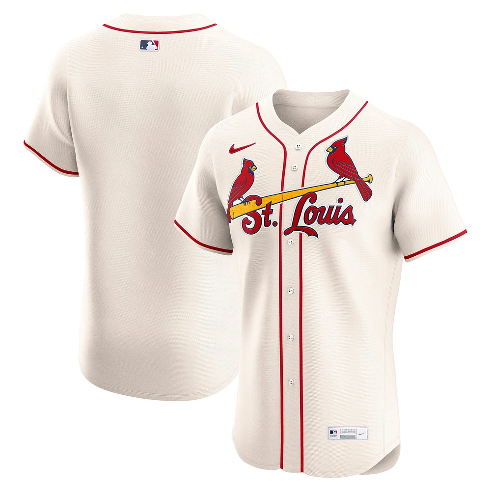 Men's Nike Cream St. Louis Cardinals Alternate Elite Jersey