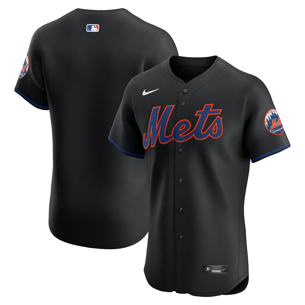 Men's Nike Black New York Mets Alternate Elite Jersey