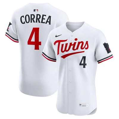 Men's Nike Carlos Correa White Minnesota Twins Home Elite Player Jersey