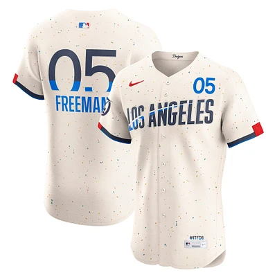 Men's Nike Freddie Freeman Cream Los Angeles Dodgers City Connect Elite Jersey
