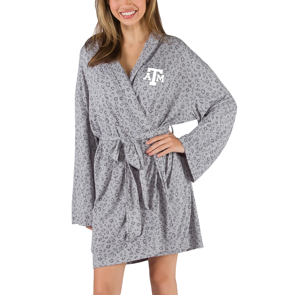 Women's Concepts Sport Gray Texas A&M Aggies Frill Hacci Knit Robe