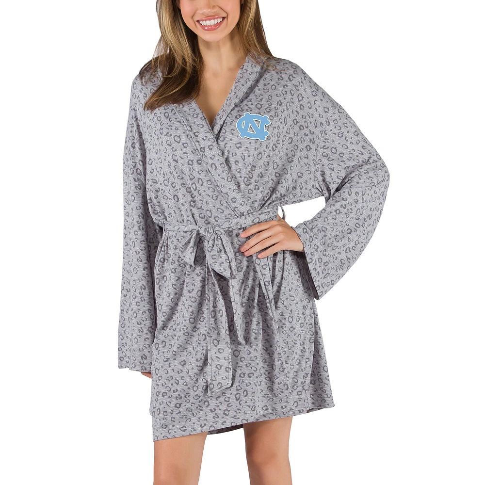 Women's Concepts Sport Gray North Carolina Tar Heels Frill Hacci Knit Robe