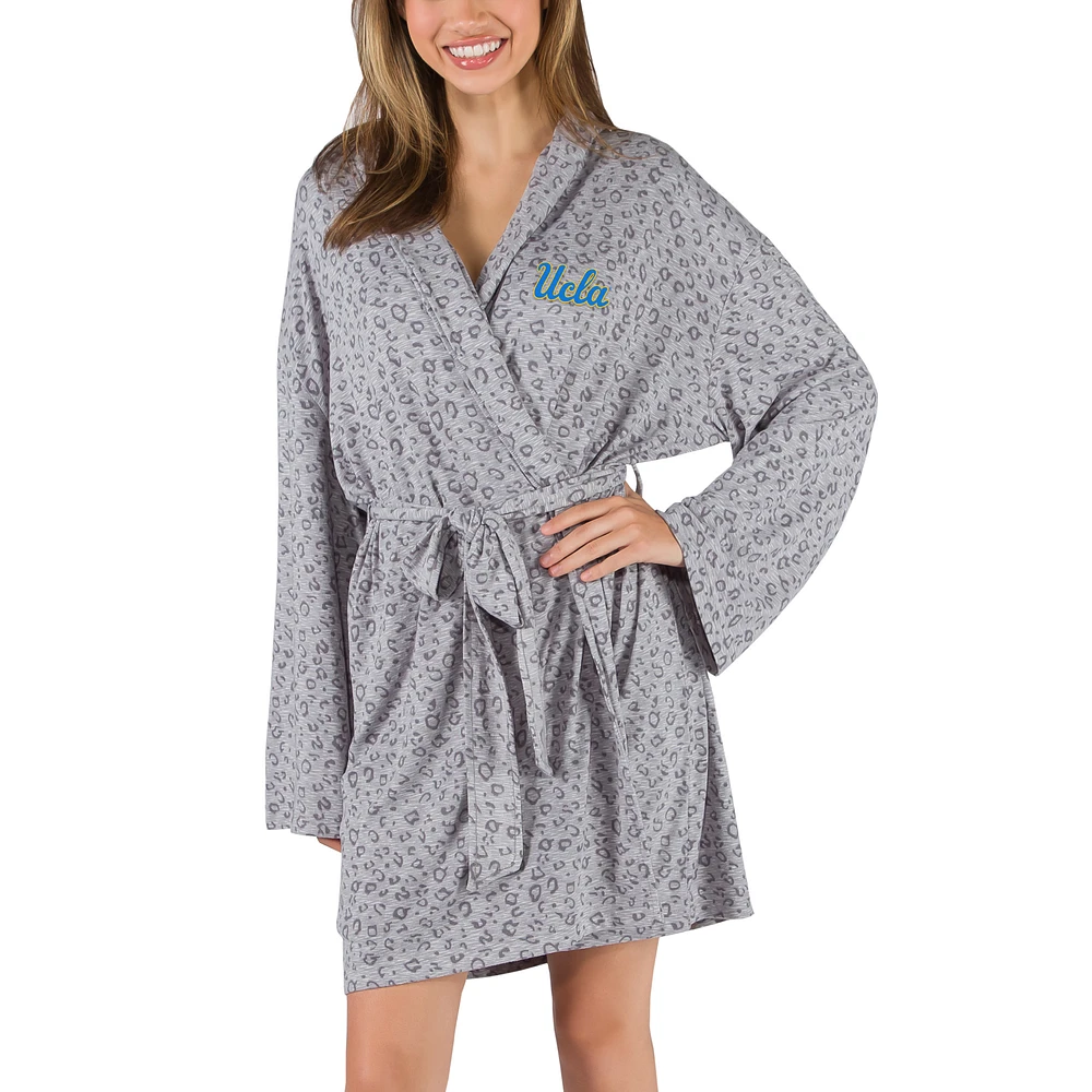 Women's Concepts Sport Gray UCLA Bruins Frill Hacci Knit Robe