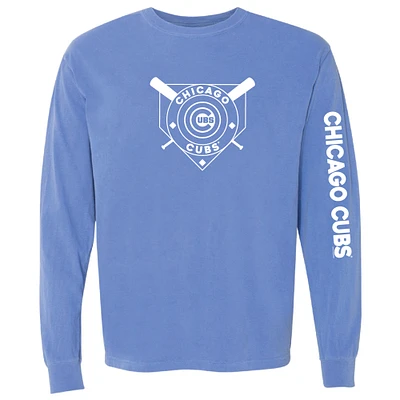 Women's Soft as a Grape Royal Chicago Cubs Pigment Dye Long Sleeve T-Shirt