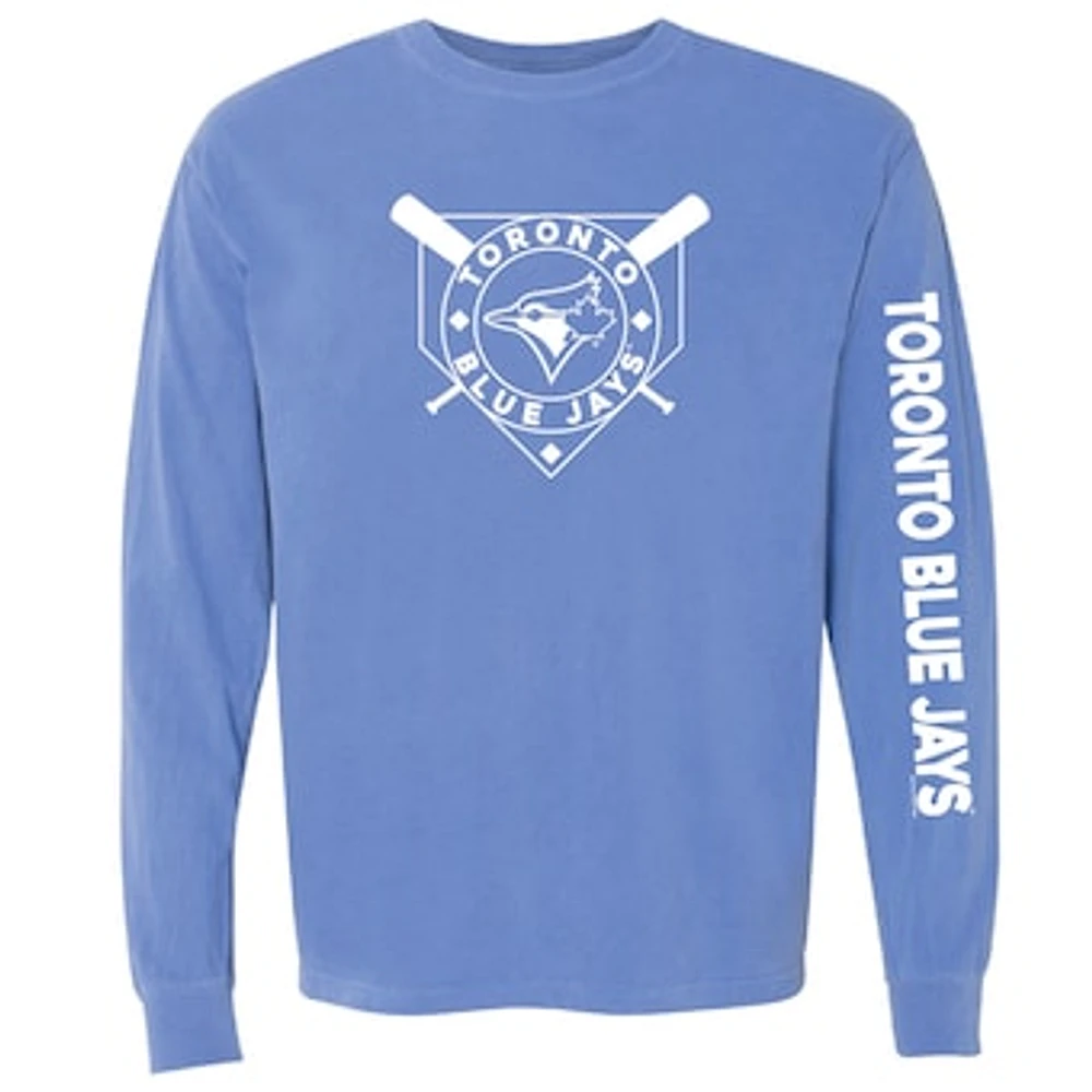 Women's Soft as a Grape Royal Toronto Blue Jays Pigment Dye Long Sleeve T-Shirt