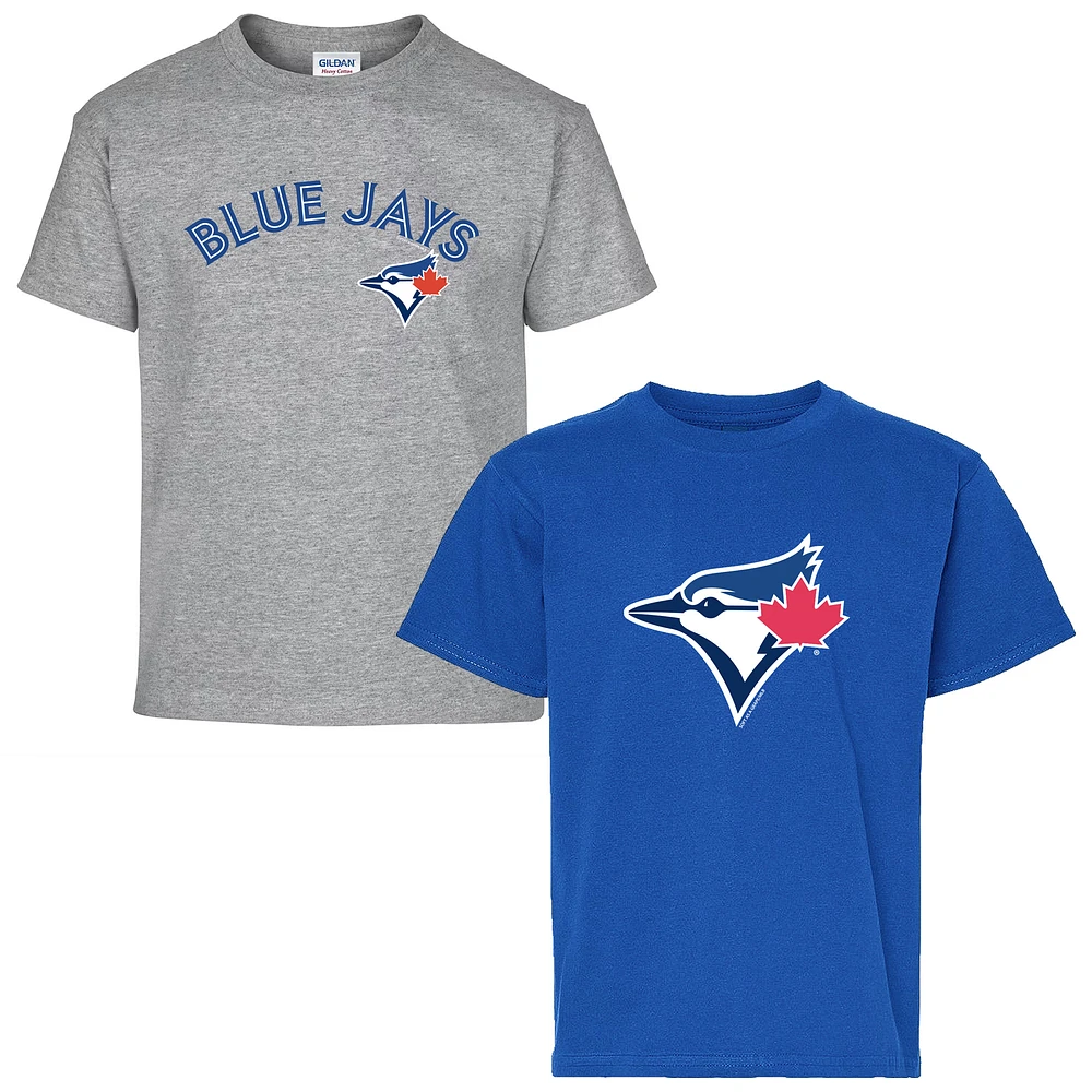 Youth Soft as a Grape Royal/Gray Toronto Blue Jays Two-Pack T-Shirt Set