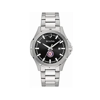 Men's Bulova Washington Nationals Stainless Steel Classic Sport Watch