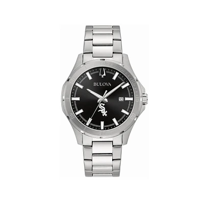 Men's Bulova Chicago White Sox Stainless Steel Classic Sport Watch