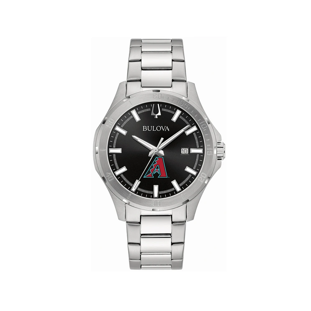 Men's Bulova Arizona Diamondbacks Stainless Steel Classic Sport Watch