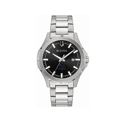 Men's Bulova Miami Marlins Stainless Steel Classic Sport Watch