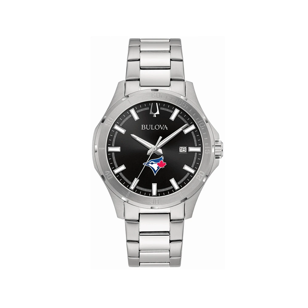 Men's Bulova Toronto Blue Jays Stainless Steel Classic Sport Watch