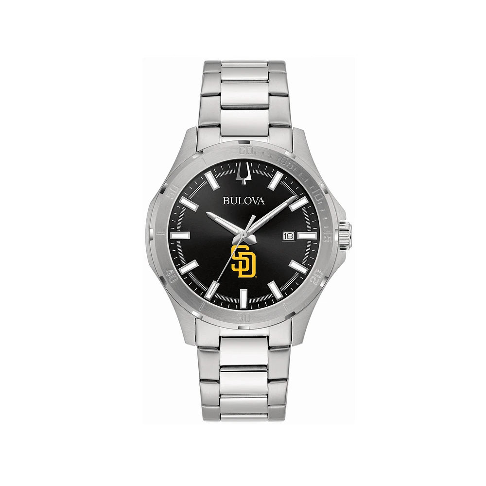 Men's Bulova San Diego Padres Stainless Steel Classic Sport Watch