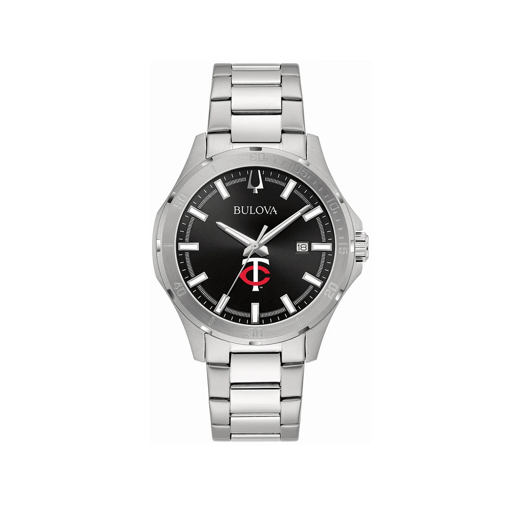 Men's Bulova Minnesota Twins Stainless Steel Classic Sport Watch