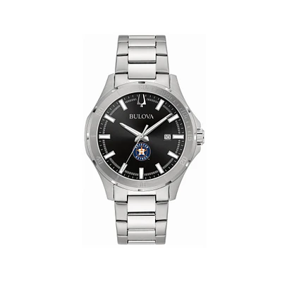 Men's Bulova Houston Astros Stainless Steel Classic Sport Watch