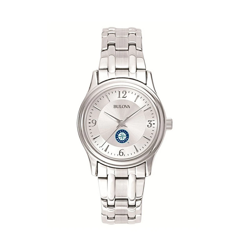 Women's Bulova Silver Seattle Mariners Stainless Steel Watch
