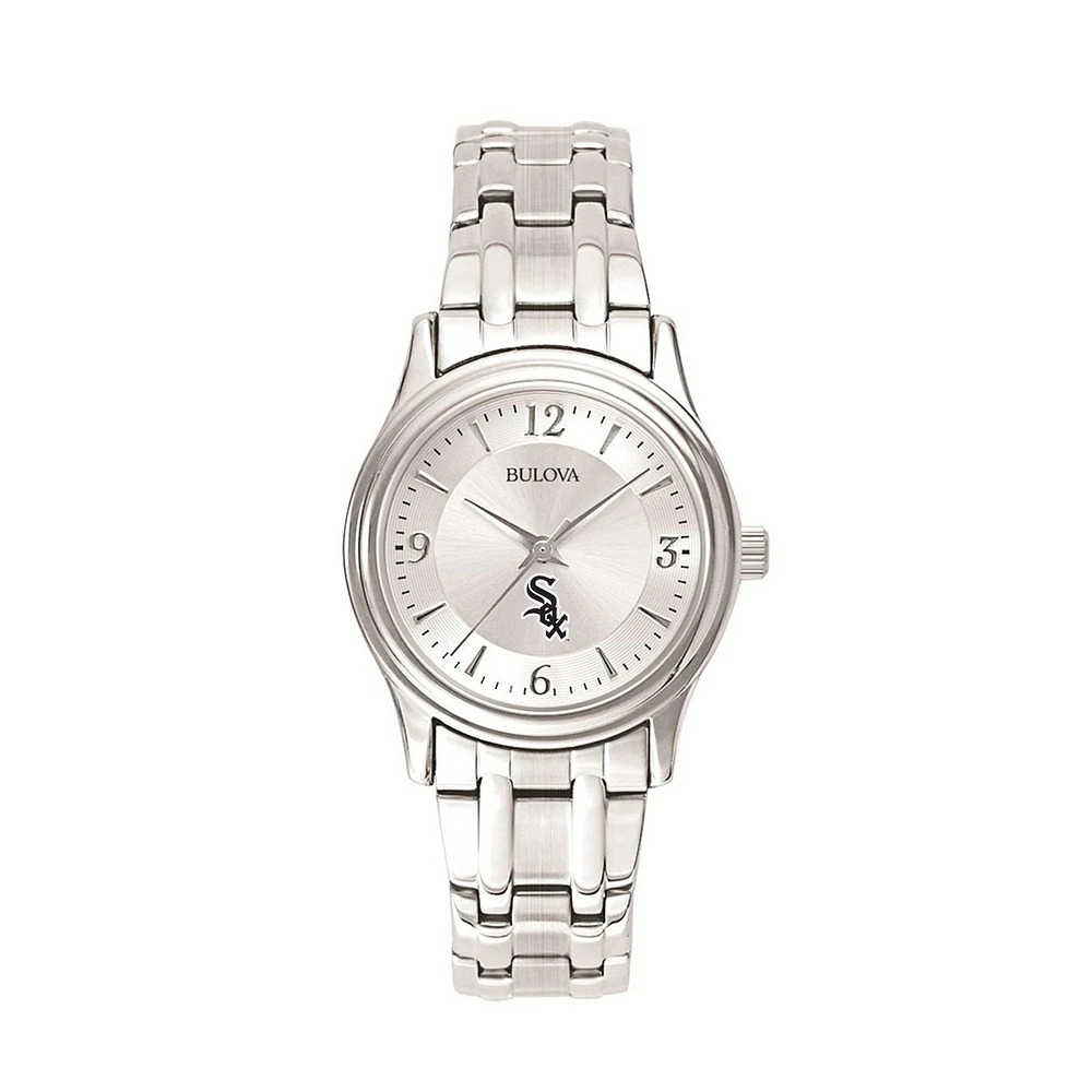 Women's Bulova Silver Chicago White Sox Stainless Steel Watch