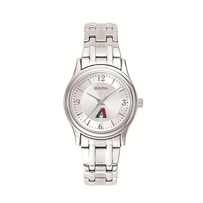 Women's Bulova Silver Arizona Diamondbacks Stainless Steel Watch