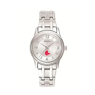 Women's Bulova Silver Boston Red Sox Stainless Steel Watch