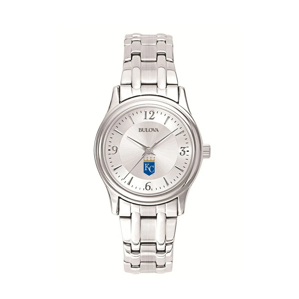 Women's Bulova Silver Kansas City Royals Stainless Steel Watch