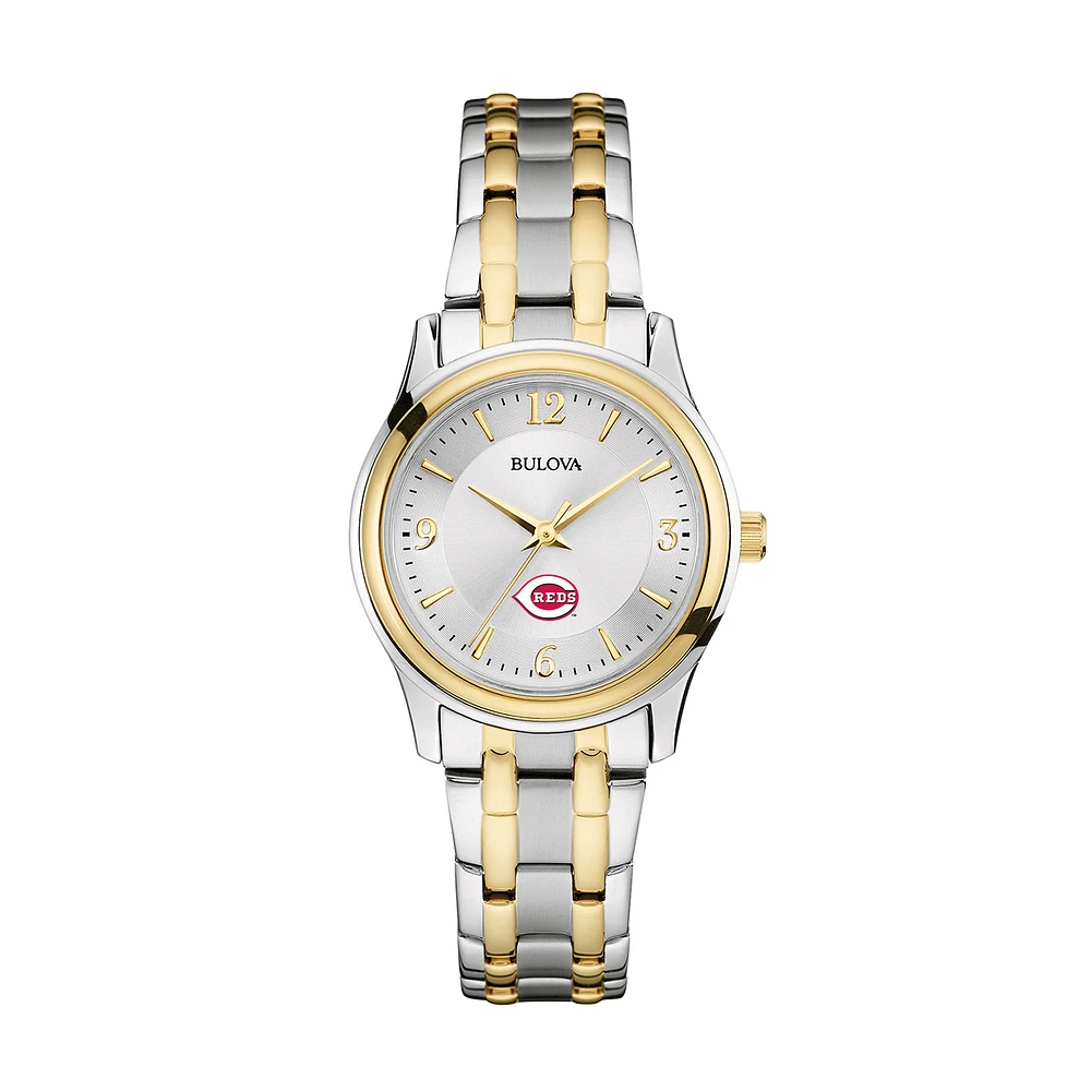 Women's Bulova Silver/Gold Cincinnati Reds Two-Tone Watch