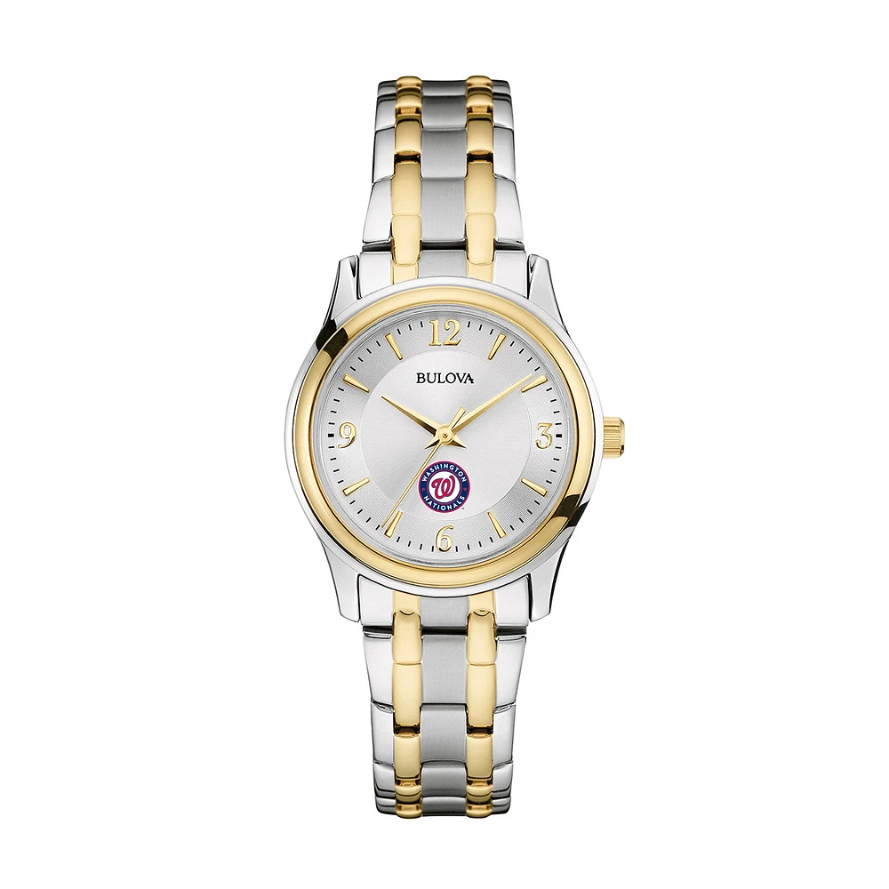 Women's Bulova Silver/Gold Washington Nationals Two-Tone Watch