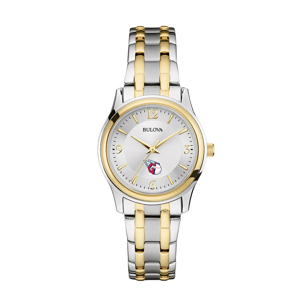 Women's Bulova Silver/Gold Cleveland Guardians Two-Tone Watch