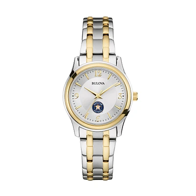 Women's Bulova Silver/Gold Houston Astros Two-Tone Watch