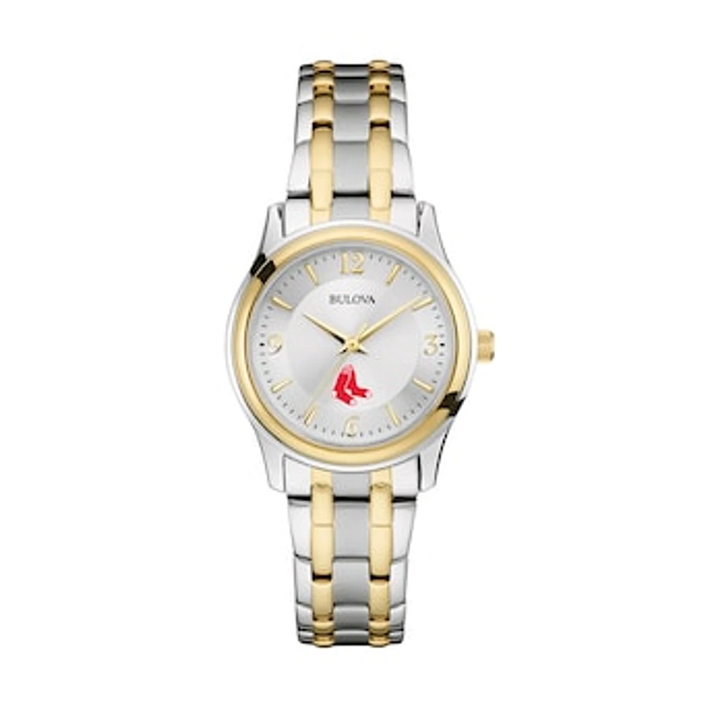 Women's Bulova Silver/Gold Boston Red Sox Two-Tone Watch