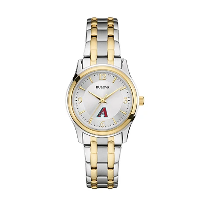 Women's Bulova Silver/Gold Arizona Diamondbacks Two-Tone Watch