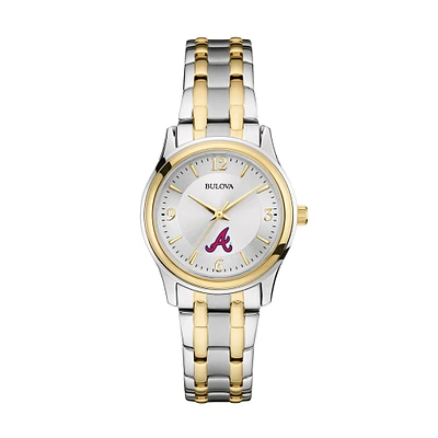 Women's Bulova Silver/Gold Atlanta Braves Two-Tone Watch