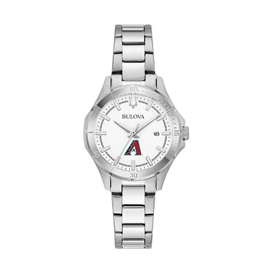 Women's Bulova Silver Arizona Diamondbacks Stainless Steel Classic Sport Watch