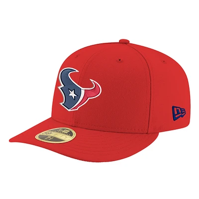 Men's New Era Red Houston Texans Omaha Low Profile 59FIFTY Fitted Hat