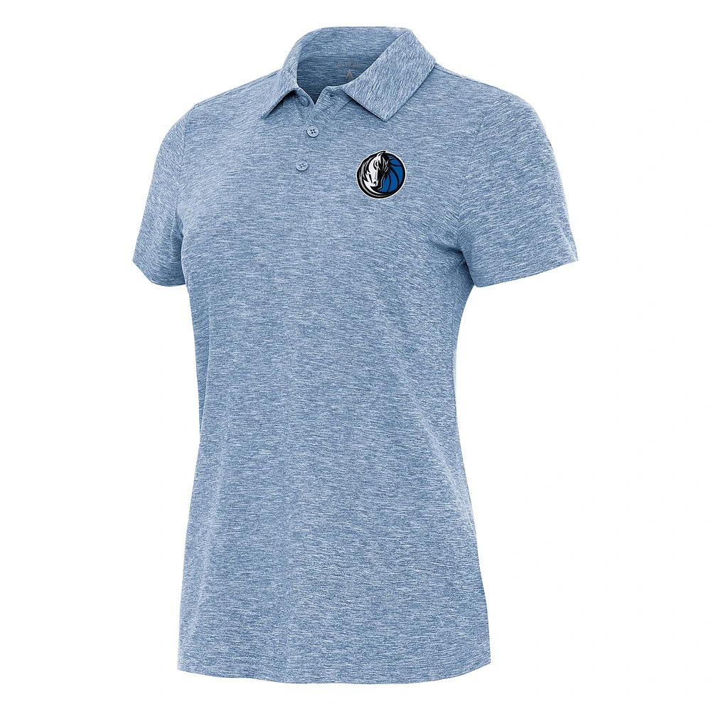 Women's Antigua Heather Blue Dallas Mavericks Matter Polo