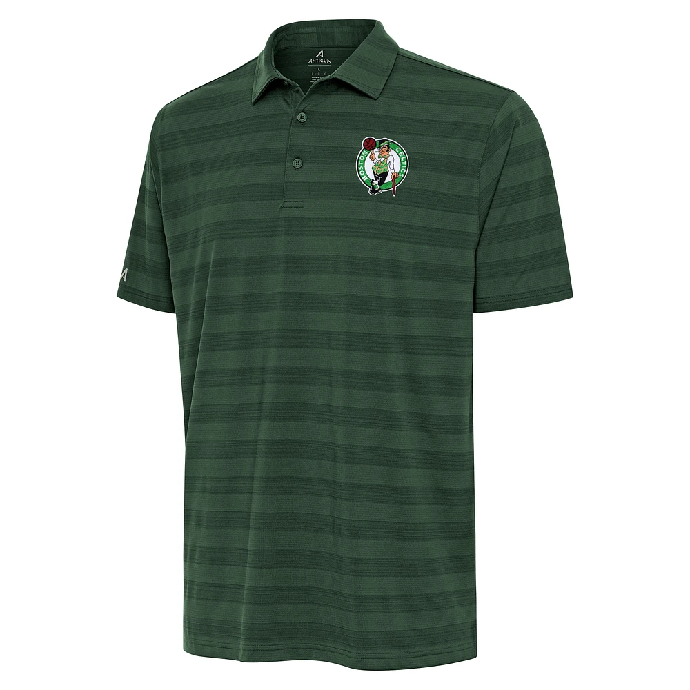 Men's Antigua Hunter Green Boston Celtics Tunnel Polo