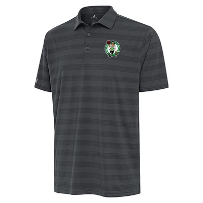 Men's Antigua Pewter Boston Celtics Tunnel Polo