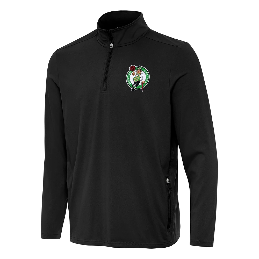 Men's Antigua Boston Celtics Perilous Quarter-Zip Sweatshirt