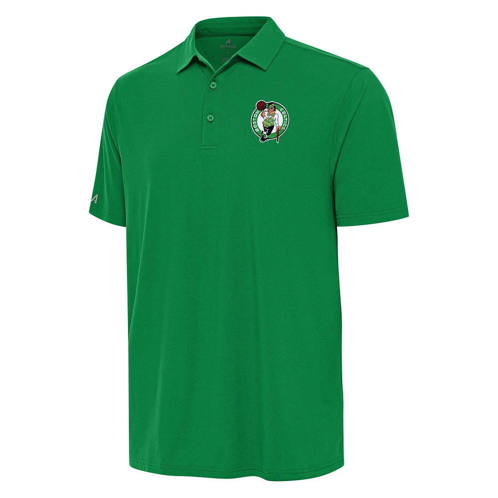 Men's Antigua Kelly Green Boston Celtics Era Polo