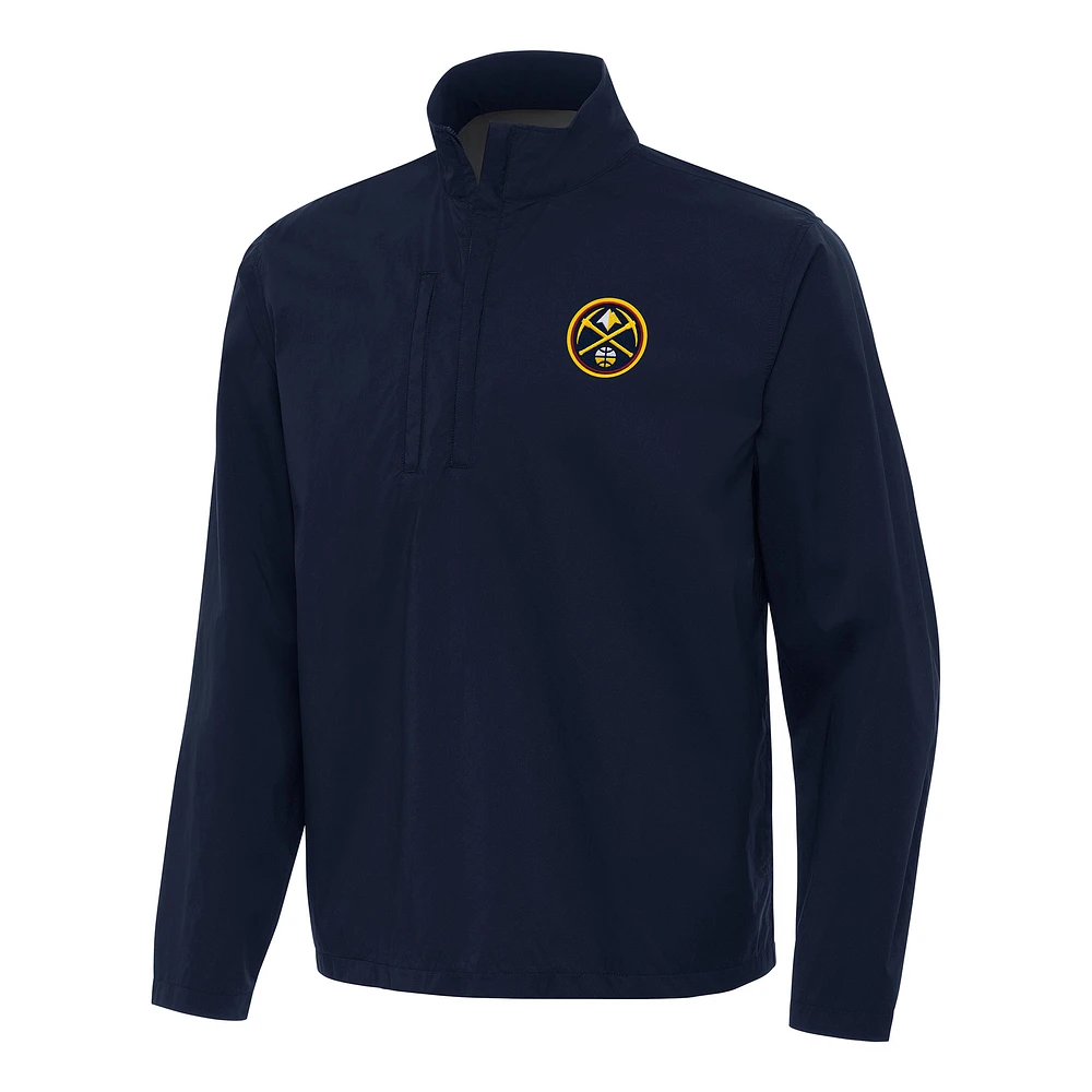 Men's Antigua Navy Denver Nuggets Brisk Quarter-Zip Windbreaker