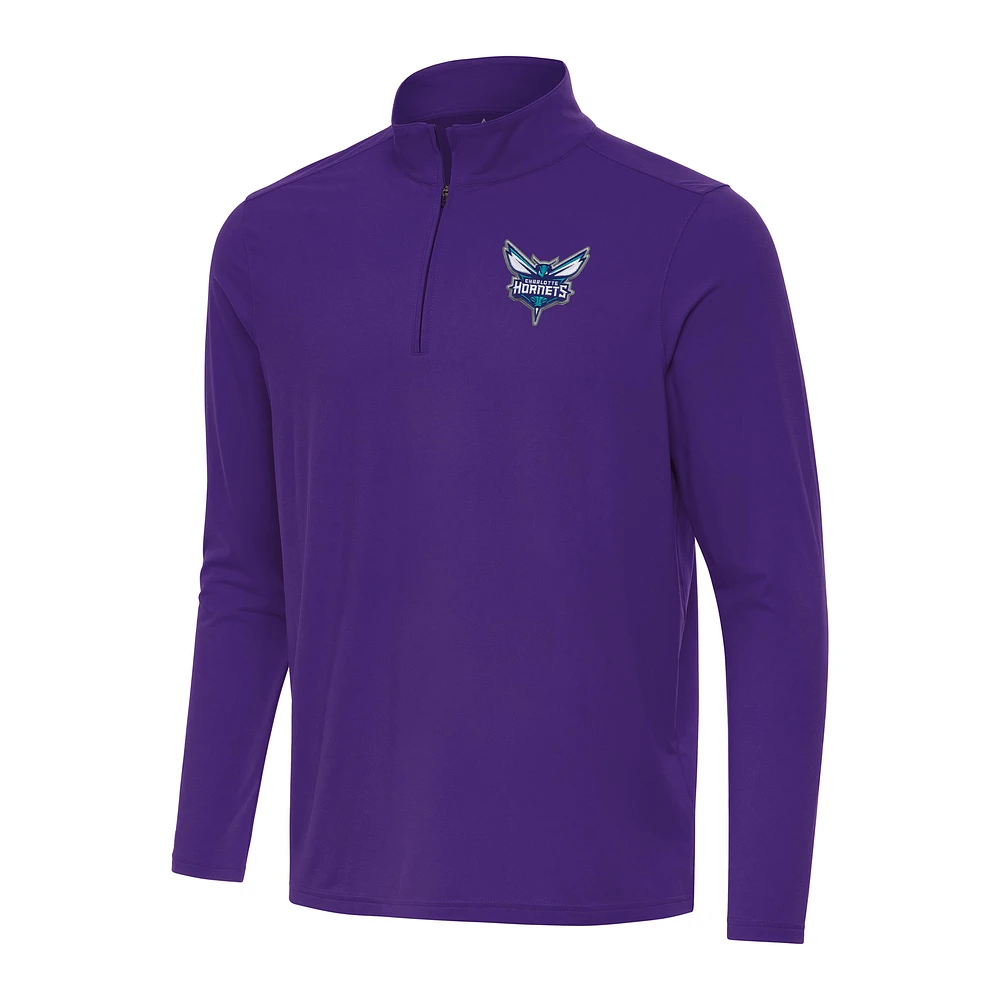 Men's Antigua Charlotte Hornets Intent Quarter-Zip Top